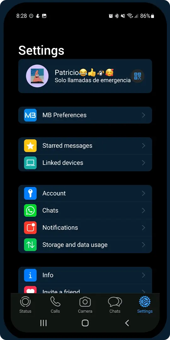 mbwhatsapp settings screenshot
